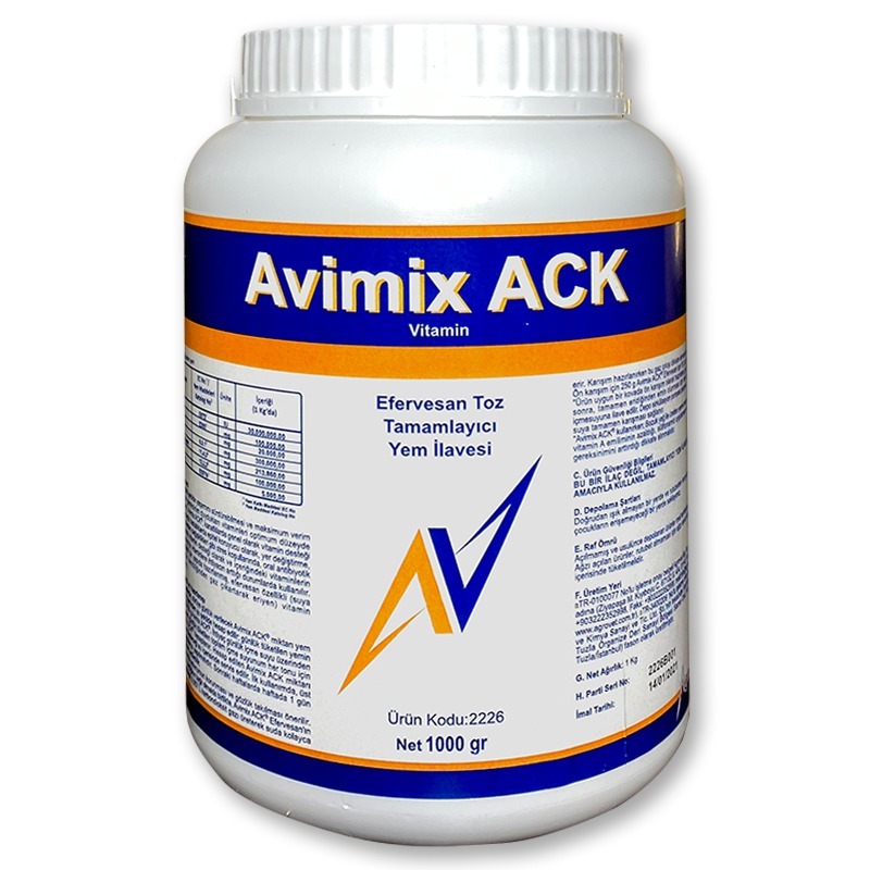 Avimix ACK  Efervesan Toz Tamamlayıcı Yem İlavesi